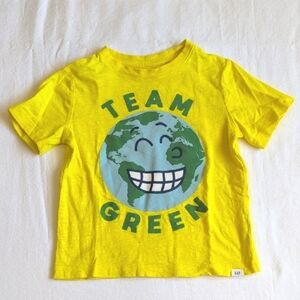 babyGap earth graphic yellow cotton crew neck t-shirt 4T toddler boys